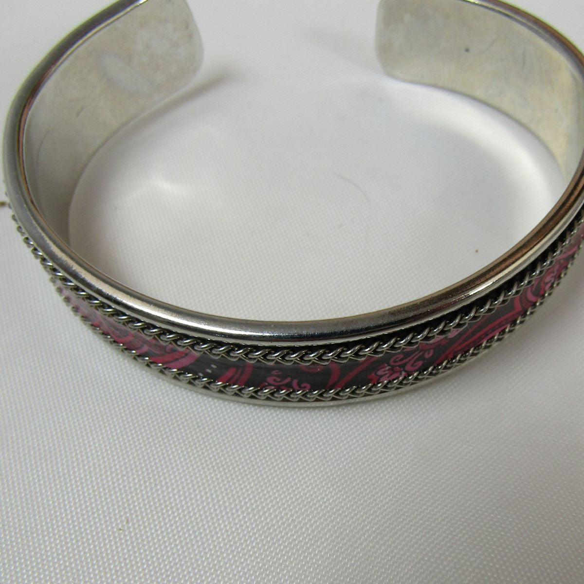 Leather Insert Cuff Bangle Bracelet - VP's Jewelry