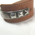 Wide Leather Cuff Bracelet with Silver Accents - VP's Jewelry
