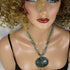 Turquoise Nugget Necklace with Large Gemstone Pendant
