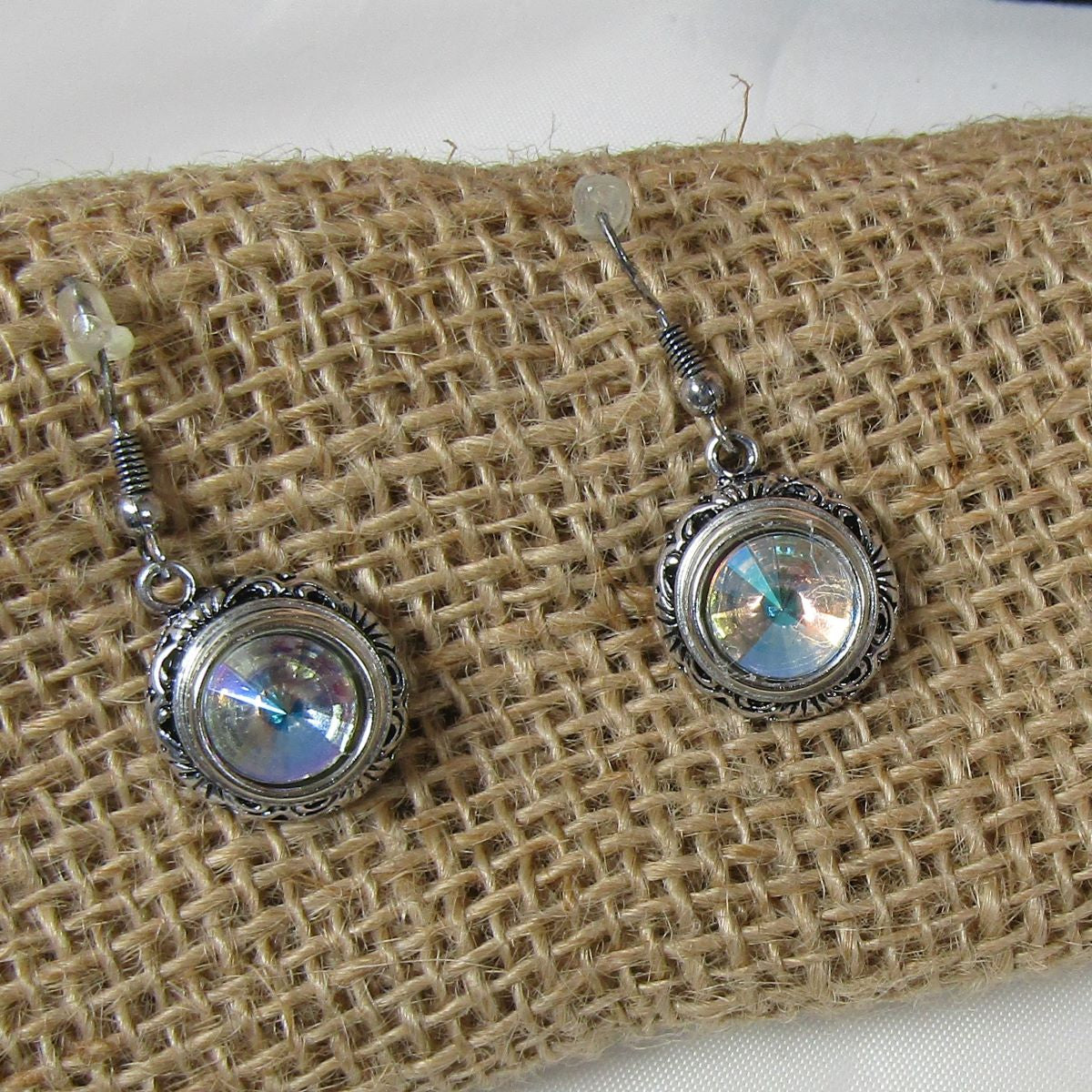 A/B Crystal & Silver Earrings - VP's Jewelry