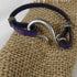 Narrow Leather Bracelet with Fish Hook Clas - VP's Jewelry