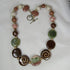 Brown & Green Handmade Fair Trade Bead Kazuri Necklace  - VP's Jewelry
