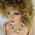 Stick Pearl and Turquoise Double Strand Necklace and Earrings - VP's Jewelry