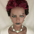 Aqua & White Necklace & Earrings in Handmade Kazuri Beads - VP's Jewelry  