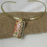 Red Hand Carved Terracotta Flower Pendant on Gold Choker - VP's Jewelry