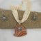 Gemstone Pendant On Multi-strand Necklace & Earrings - Red Malachite - VP's Jewelry