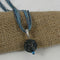 Blue Multi-strand Necklace with Shades of Blue Ball Pendant - VP's Jewelry