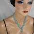 Aqua Sea Glass Pendant Multi-strand Necklace - VP's Jewelry