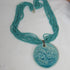 Turquoise Bead Necklace with Claycult Aqua Pendant - VP's Jewelry