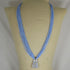 Powder Blue Multi-strand Necklace with Ocean Jasper Pendant - VP's Jewelry