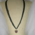 Charcoal Multi-strand Necklace with Jasper Pendant - VP's Jewelry