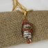 Gold Multi-strand Necklace with Handmade Lampwork Pendant - VP's Jewelry