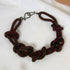 Elegant Necklace in Shades of Moroon Seed Beads - VP's Jewelry