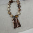 Brown Zebra Jasper Gemstone Pendant Necklace - VP's Jewelry