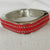 Silver Square Bangle Bracelet Leather - VP's Jewelry