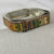 Silver Square Bangle Bracelet Leather - VP's Jewelry