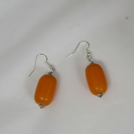 Big Bold Orange Drop Earrings - VP's Jewelry