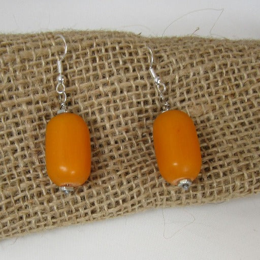Big Bold Orange Drop Earrings - VP's Jewelry