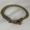 Leather Braided Bracelet for a Woman Copper Accents
