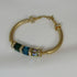 Handmade Gold Bangle Bracelet with Crystal Cubes - VP's Jewelry