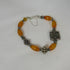 Amber Artisan Bead Bead & Sterling Silver Handmade Bracelet - VP's Jewelry 