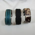 Gun Metal Cuff Bracelet Leather Insert - VP's Jewelry