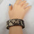 Gun Metal Cuff Bracelet Leather Insert - VP's Jewelry