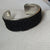 Gun Metal Cuff Bracelet Leather Insert - VP's Jewelry