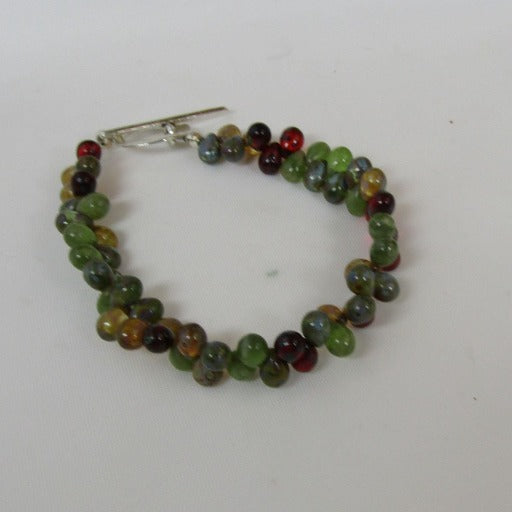 Czech Crystal Teardrop Multi-colored Bracelet - VP's Jewelry