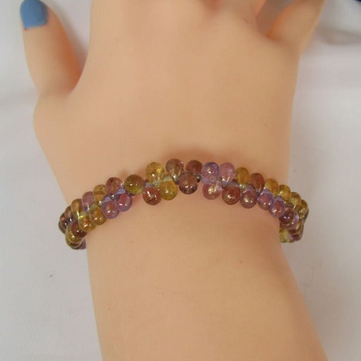 Czech Crystal Teardrop Lilac Bracelet - VP's Jewelry