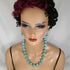 Chunky Turquoise Necklace Graduated Bead Necklace & Earrings - VP's Jewelry