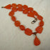 Orange Sea Glass Bead Pendant Necklace - VP's Jewelry