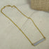 Grey Druzy Bar Pendant on Gold Chain - VP's Jewelry