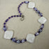 Big Bold Statement Kazuri Necklace White & Purple - VP's Jewelry  