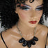 Bold Navy Blue Tagua Nut Statement Necklace - VP's Jewelry  