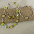 Handmade Yellow and Crystal Beaded Designer's Jewelry Set - VP's Jewelry  