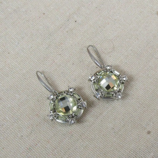 A/B Crystal & Silver Drop Earrings - VP's Jewelry