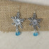 Handmade silver Flower Drop Earrings - VP's Jewelry