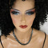 Black Gemstone Overlapping Coin Necklace Hematite