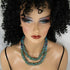 Blue Green Jasper Gemstone Multi-strand Necklace
