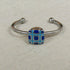 Blue on Blue Accent Bangle Bracelet - VP's Jewelry