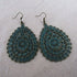 Fern Patina Teardrop Earrings Big - VP's Jewelry