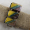 Handmade Wide Gold & Purple Cuff Bracelet - VP's Jewelry