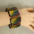 Handmade Wide Gold & Purple Cuff Bracelet - VP's Jewelry