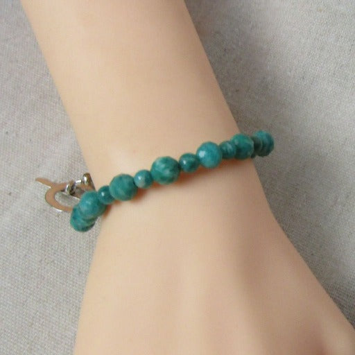 Turquoise Fire Polished Czech Crystal Bracelet - VP's Jewelry