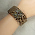 Light Brown & Crystal Fashion Leather Bracelet - VP's Jewelry