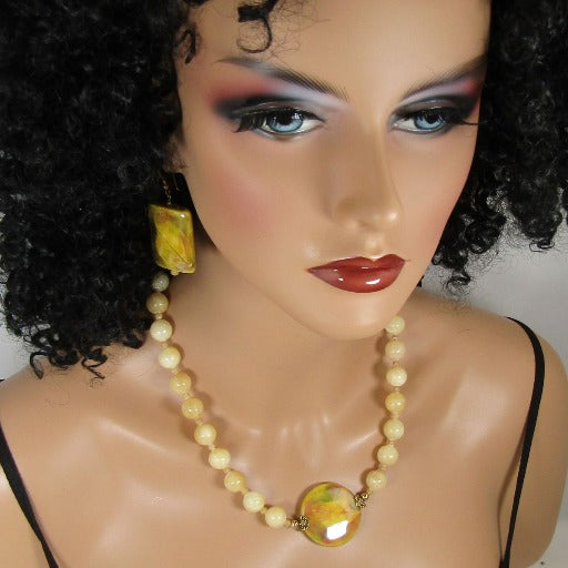 Artisan handmade bead and majestic stone Jewelry Set - VP's Jewelry 