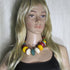 African Trade Bead Statement Necklace Large Mutli-colored Beads - VP's Jewelry  