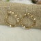 Matte Metallic Hoop Beaded Earrings Gold Tones - VP's Jewelry