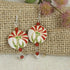 Red Carnation Handmade Artisan Bead Earrings - VP's Jewelry  